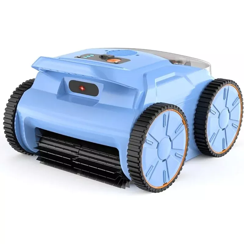 (2025 Upgraded) Pool Vacuum for Inground Pools, Cordless Robotic Pool Cleaner with Floor, Wall and Waterline Cleaning, Above & In-Ground Pools up to 2200 sq.ft, Blue