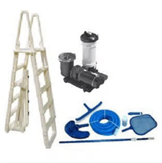 Above Ground Pool Equipment Pack for 18' x 33' Oval Pool - Includes Large Cartridge System