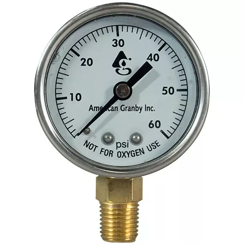 American Granby Glycerine Pressure Gauge - Bottom Mount - SS