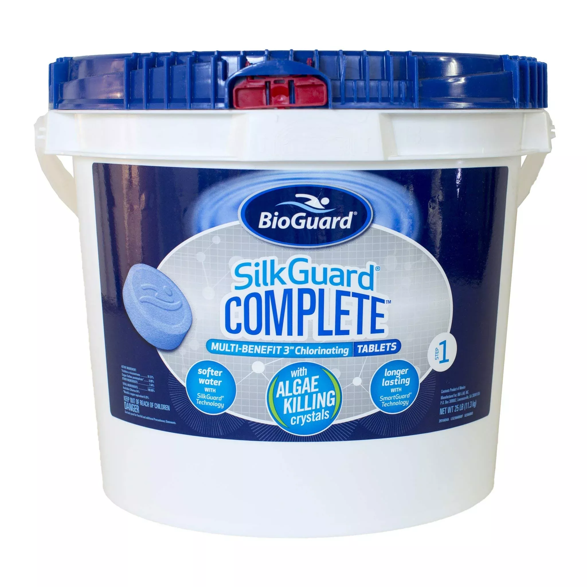 BioGuard SilkGuard Complete 3" Chlorinating Tablets – 25 lb Bucket