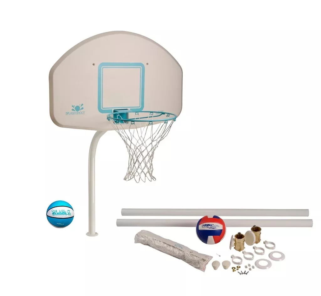 Dunn Rite Deck Combo Stainless Basketball and Volleyball Combo
