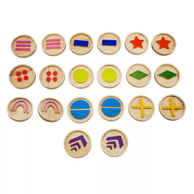 The Freckled Frog Let's Feel - Tactile Sensory Disks - Colorful Beechwood