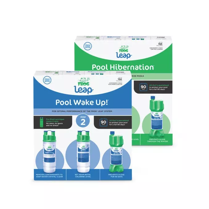 FROG Leap Pool Wake Up and Pool Hibernation Seasonal Opening and Closing Kit with 90-Day Algae Protection Guarantee (01-10-7858)