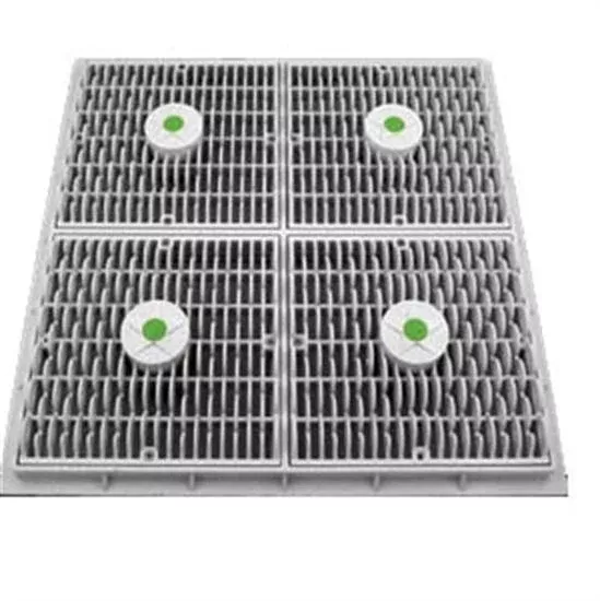 Hayward Square 18'' X 18'' Frame with 4-9x9 Grate Drain Covers