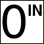 Inlays 8" Ceramic Tile Depth Markers - IN Series - 6" Numbers - Deck / 0 in