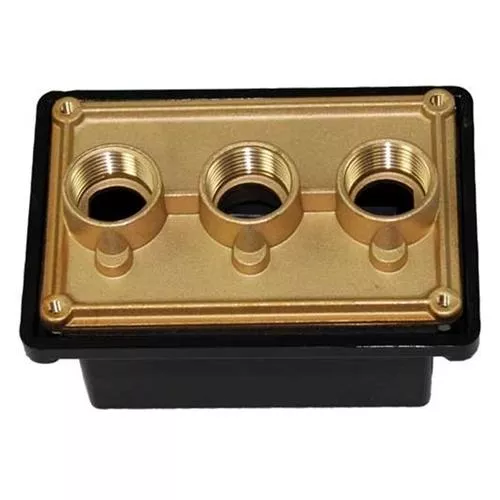 Pentair PacFab Brass Base Junction Box With Polycarbonate Cover - 3.75 Ports