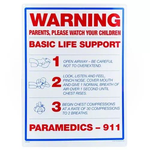 Poolmaster Basic Life Support Sign 40367