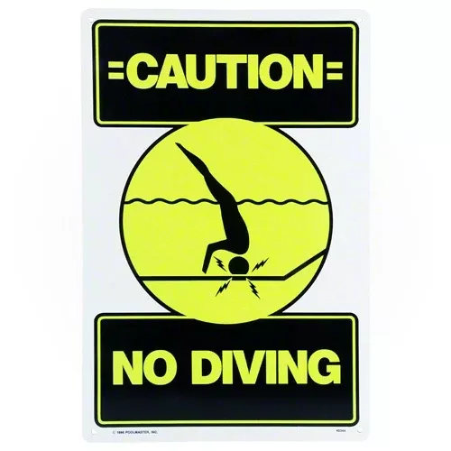 Poolmaster No Diving Sign 40344