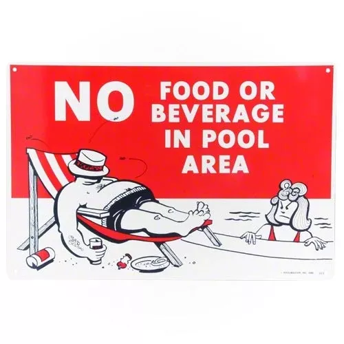 Poolmaster No Food Or Beverage Sign 40369