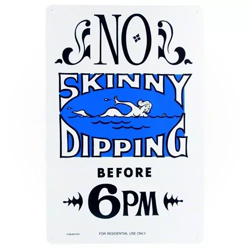Poolmaster No Skinny Dipping Sign 41353