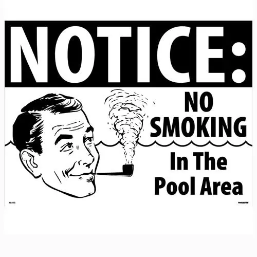 Poolmaster Notice: No Smoking Sign 40313
