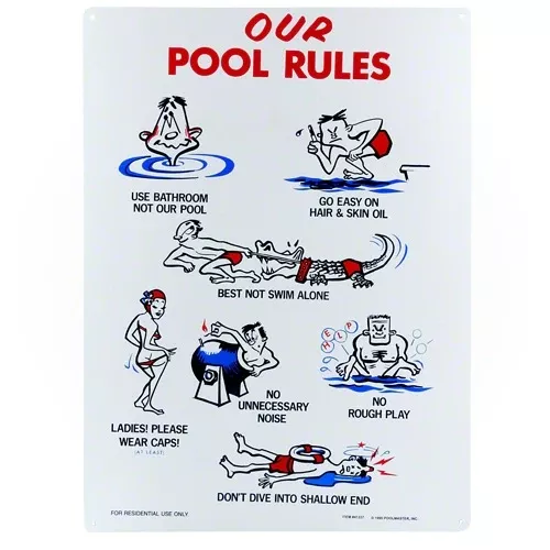 Poolmaster Our Pool Rules Sign 41337