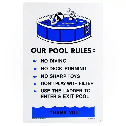 Poolmaster Our Pool Rules Sign 41370