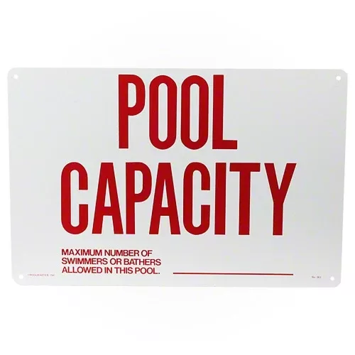 Poolmaster Pool Capacity Sign 40361