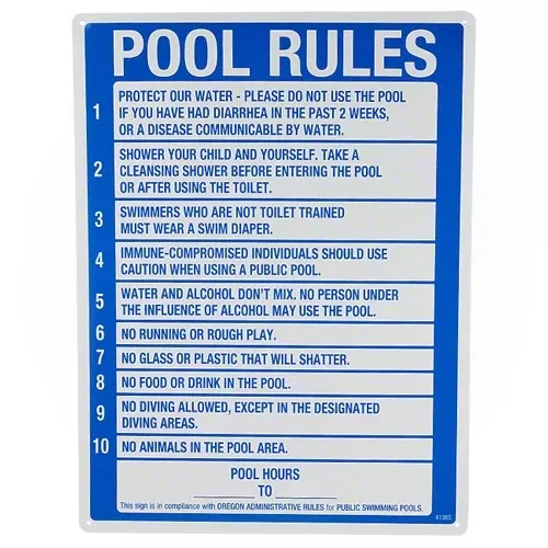 Poolmaster Pool Rules 41385