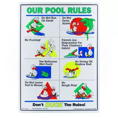 Poolmaster Pool Rules Sign 41339