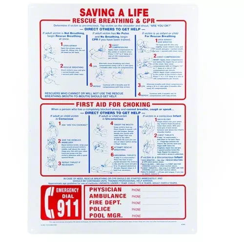 Poolmaster Saving A Life Sign 40366