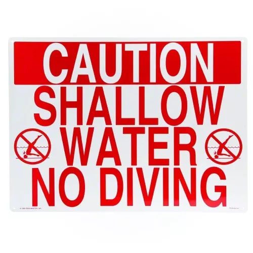 Poolmaster Shallow Water No Diving Sign 40341