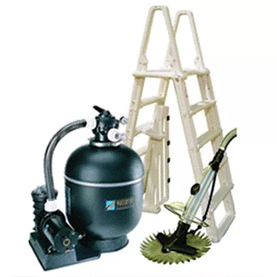 Premium 12x24 Oval Small Sand Equipment Package for Above Ground Pools