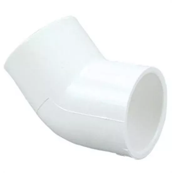PVC 45 Degree Elbow Slip Fitting 1.5" -25 Pack