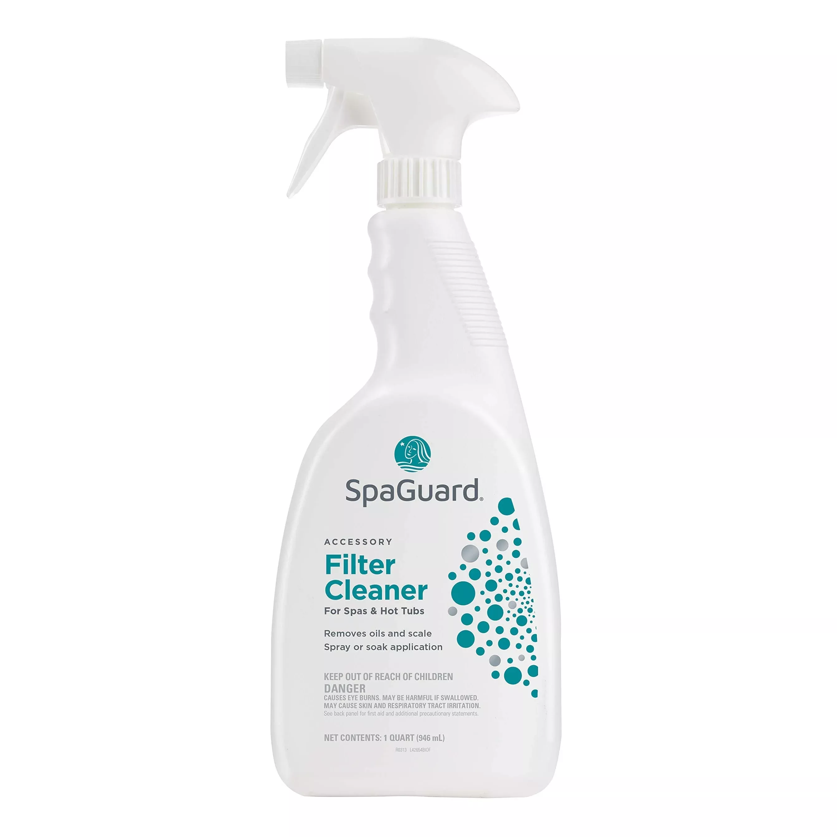 SpaGuard Filter Cleaner for Spas & Hot Tubs Removes Oils and Scale 1 Qt