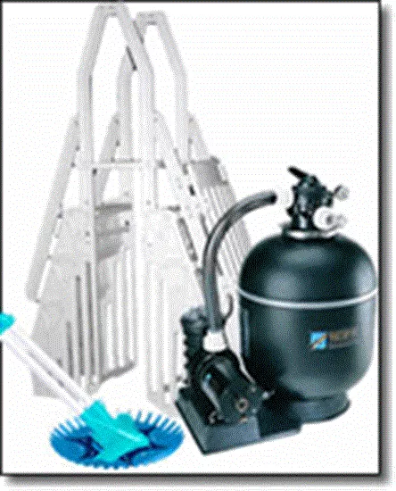 Supreme 12x17 Oval Large Sand Equipment Package for Above Ground Pools