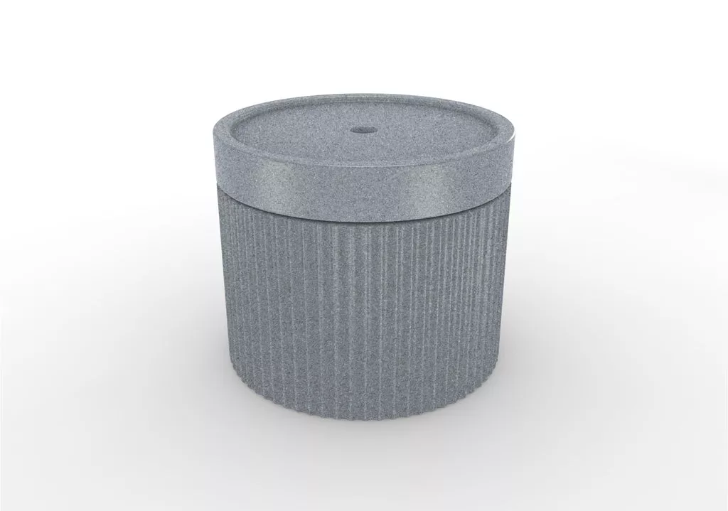 TenJam Ripple Wide Table - Gray Granite
