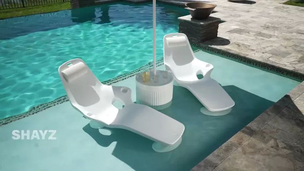 TenJam Shayz Lounger - 2 Pack - White Granite