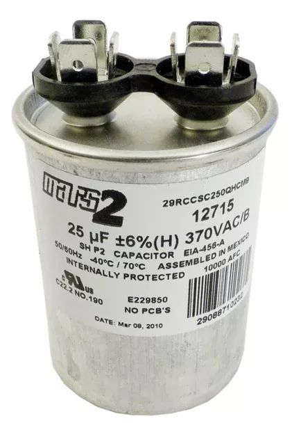 U.S. Seal 25 MFD 370v Run Capacitor - USSRD25370